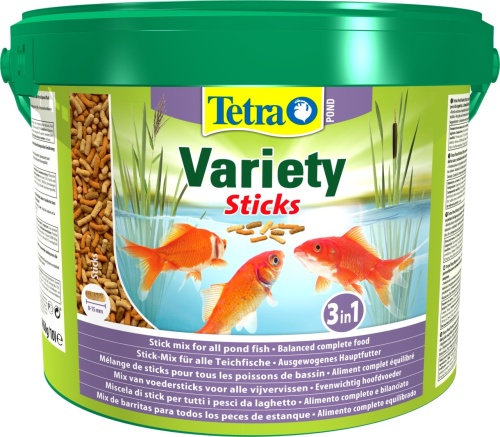 Детальная картинка Корм Tetra Pond Variety Sticks 10 л, смесь из 3-х видов палочек для всех видов прудовых рыб фото 2