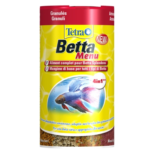 Детальная картинка Корм Tetra Betta Menu 100 мл, 4 вида корма для бойцовых рыб (мини-хлопья, гранулы, чипсы, артемия) фото 4