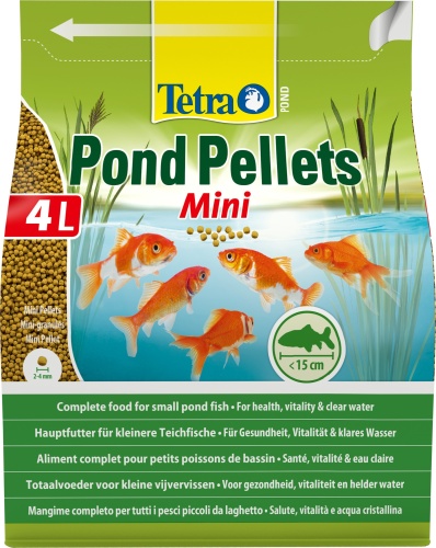 Детальная картинка Корм Tetra Pond Pellets Mini 4 л, мелкие шарики для мелких прудовых рыб фото 2