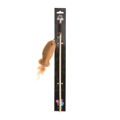 Детальная картинка Игрушка для кошек COMFY GAIA  удочка с погремушкой - рыбкой