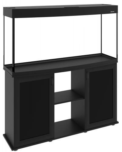 Аквариум AquaPlus LUX Ф245 черный (121х41х61 см) стекло 8 мм, фигурный, 213 л., с лампами Т8 2х38 Вт, аквар. коврик фото 5