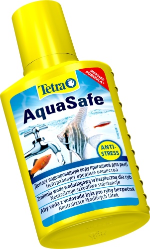 Детальная картинка Средство для воды Tetra AquaSafe 100 мл, делает водопроводную воду безопасной для рыб фото 3