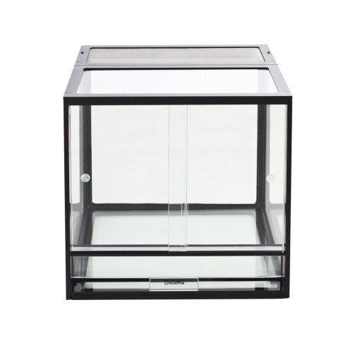 Детальная картинка Террариум профильный AquaPlus PROFI 90 (45х45х45 см) стекло: стенки 5 мм, дно 8 мм, черный фото 3