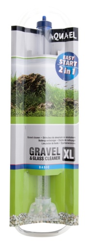 Детальная картинка Грунтоочиститель для аквариума AQUAEL GRAVEL & GLASS CLEANER ХL (66.5 см) со скребком