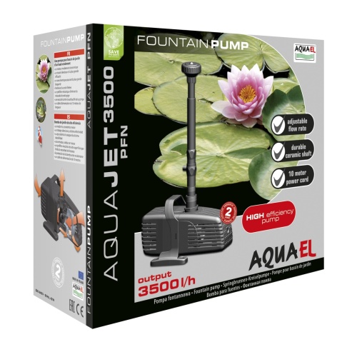 Детальная картинка Насос фонтанный AQUAEL AQUAJET PFN 3500 (3500 л/ч, 42 Вт, h = 2 м) без регулятора производительности