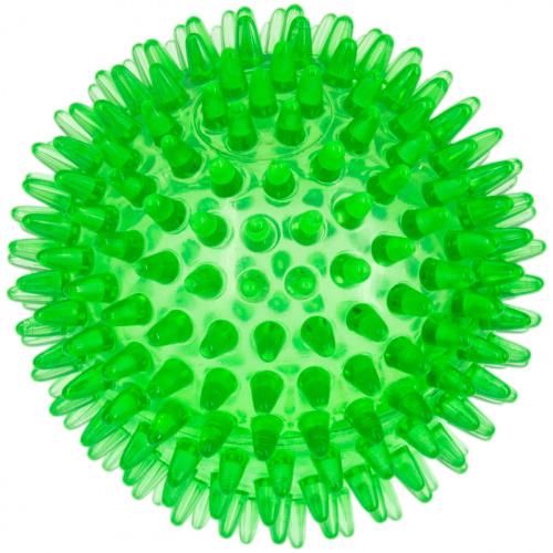 Мяч массажный 10 см прозрачный Crystal ZooOne (зелёный)