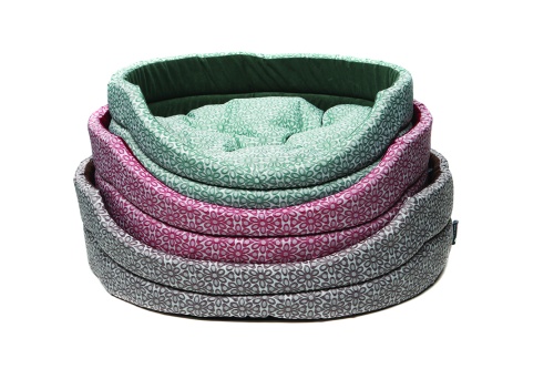 Детальная картинка Лежанка COMFY  DAISY  L  (60х51х17 см), узор бежевого  цвета фото 2