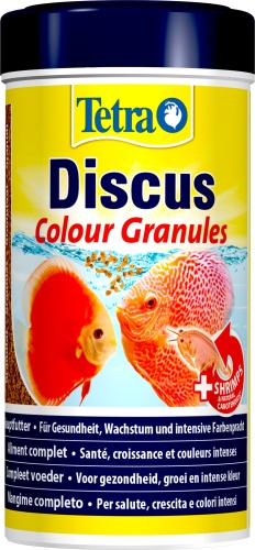 Детальная картинка Корм Tetra Discus Color Granules 250 мл, гранулы для  для дискусов, усиливают красный окрас фото 3