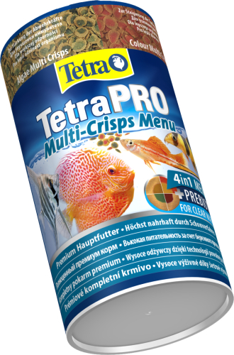Детальная картинка Корм Tetra TetraPRO Menu Multi-Crisps 250 мл, 4 вида премиум чипсов для полноценного кормления всех видов тропических рыб фото 3