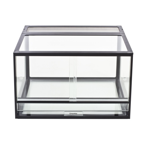 Детальная картинка Террариум профильный AquaPlus PROFI 96 (60х40х40 см) стекло: стенки 5 мм, дно 8 мм, черный фото 2