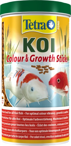 Детальная картинка Корм для карпов Кои Tetra Pond Koi Colour & Growth Sticks 1 л, палочки для прудовых рыб от 15 см фото 3
