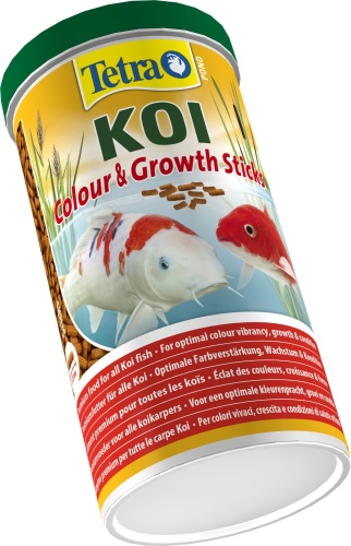 Детальная картинка Корм для карпов Кои Tetra Pond Koi Colour & Growth Sticks 1 л, палочки для прудовых рыб от 15 см фото 2