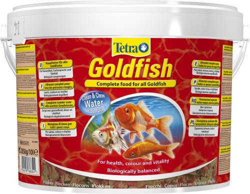 Детальная картинка Корм Tetra Goldfish Flakes 10 л (ведро), хлопья для золотых рыбок фото 2