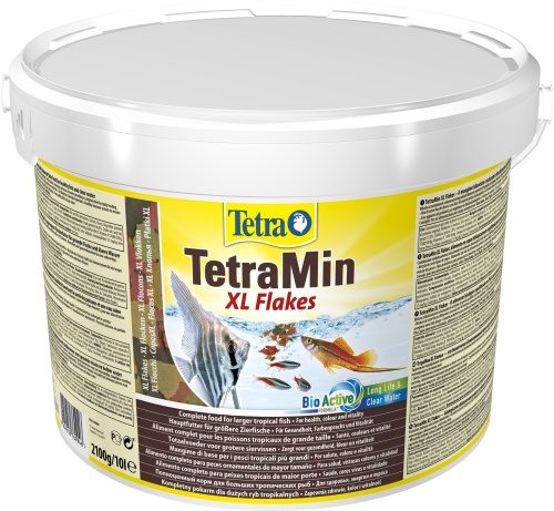 Детальная картинка Корм Tetra TetraMin Flakes XL 10 л, хлопья для всех видов крупных рыб
