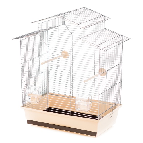 Детальная картинка Клетка InterZoo  P-011 IZA II ZINC (510х300х605мм), для птиц, прут цинк фото 2