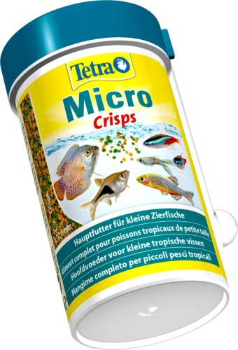 Детальная картинка Корм Tetra Мicro Crisps 100 мл, микрочипсы для для всех видов мелких рыб  фото 2