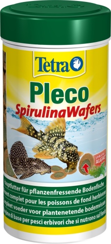 Детальная картинка Корм Tetra Pleco Spirulina Wafers 250 мл, пластинки для травоядных донных рыб, со спирулиной