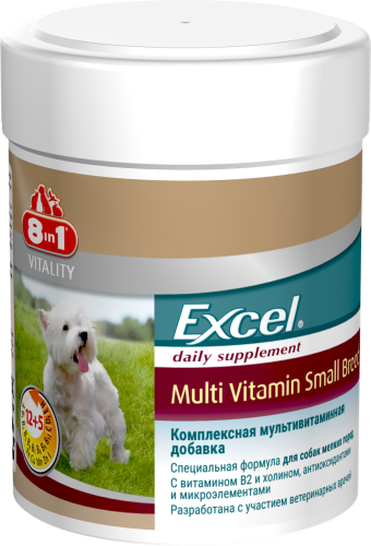 Детальная картинка Мультивитамины 8in1 Excel Multi Vitamin Small Breed для собак мелких пород, 70 таблеток