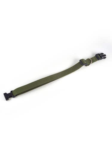 Детальная картинка Ошейник брезентовый RichPet Green Dog 25мм (обхват шеи 55-85 см) фото 2