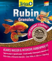 Картинка анонса Корм Tetra Rubin Granules 15г. (сашет), гранулы для всех видов рыб, для усиления окраса рыб 