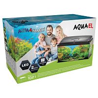 Картинка анонса Аквариум AQUAEL  AQUA4 FAMILY 80 D&N фигурный 102 л, FAN 1, FIX 2 50 Вт, LT 14Вт Sunny D&N 2.0 NEW (вместо113490)