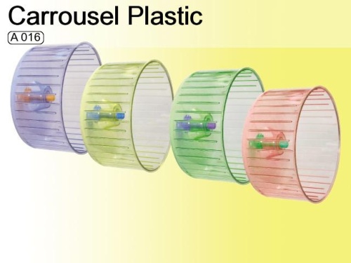 Детальная картинка Карусель пластмасовая А 016, в клетку для грызунов