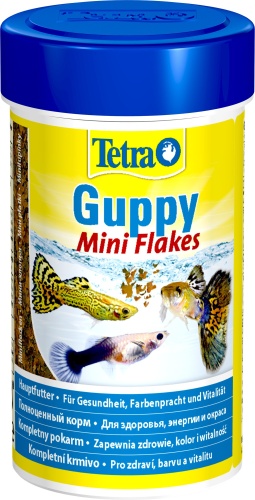 Детальная картинка Корм Tetra Guppy Mini Flakes 100 мл, хлопья для гуппи и других живородящих рыб
