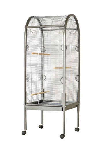 Детальная картинка Клетка InterZoo  P-225 OMEGA ROUND 2 ZINC (560х560х1570мм), для птиц, прут цинк